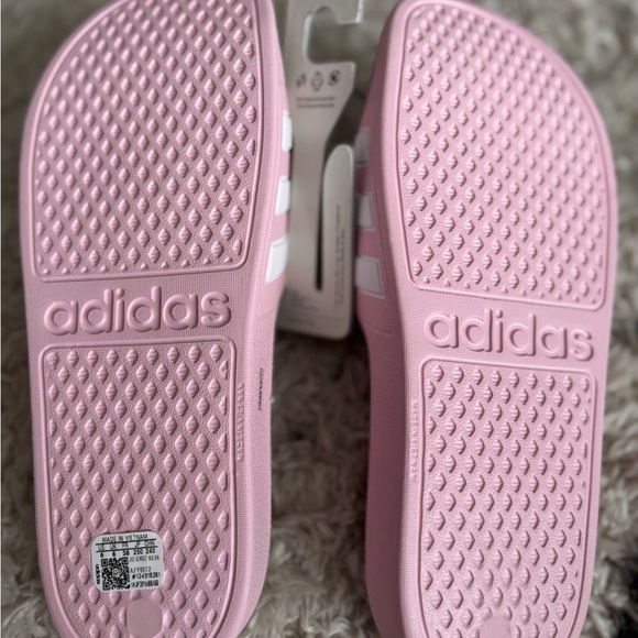 Adidas Pink and White Slide Sandals - Picture 3 of 3